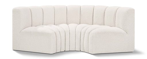 Arc - Boucle Fabric 3 Piece Modular U-Shaped Sofa