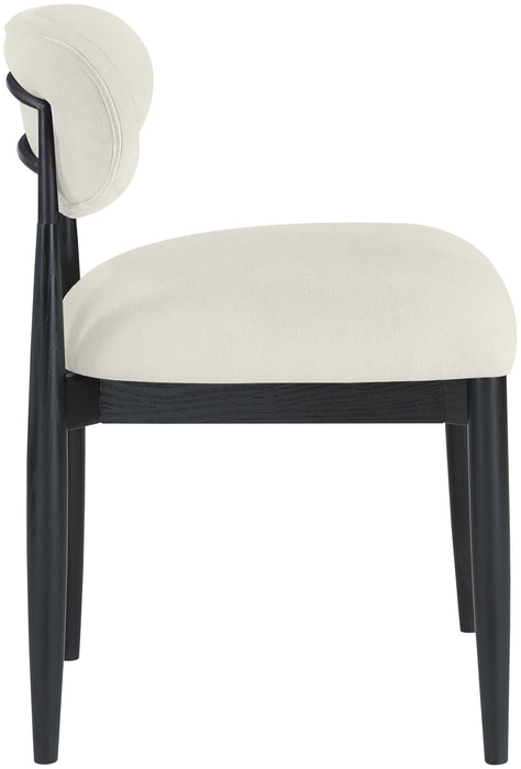 Riccio - Fabric Dining Side Chair (Set of 2) - Black Frame
