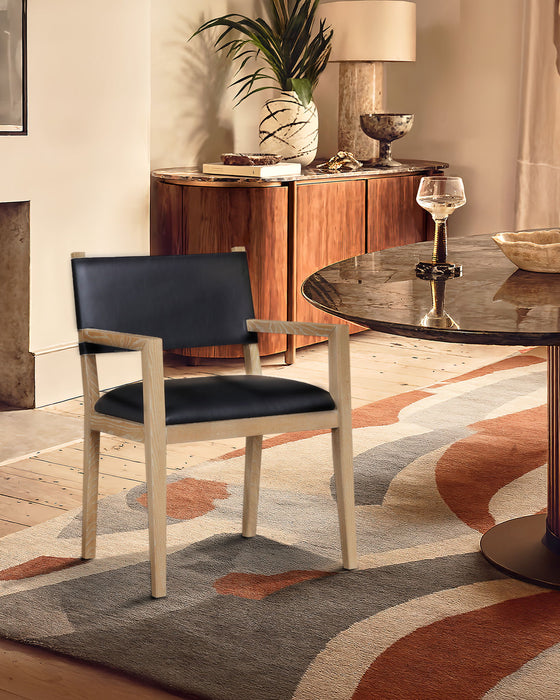 Avon - Vegan Leather Dining Arm Chair