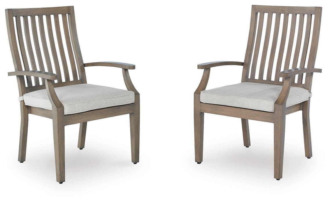 Rainier Ranch - Arm Chair With Cushion (Set of 2) - Brown / Beige - Stylish Home Furniture