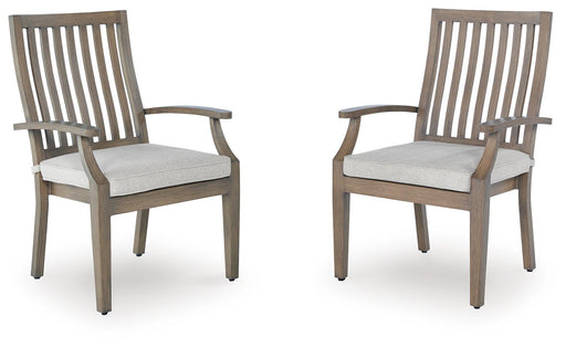 Rainier Ranch - Arm Chair With Cushion (Set of 2) - Brown / Beige - Stylish Home Furniture