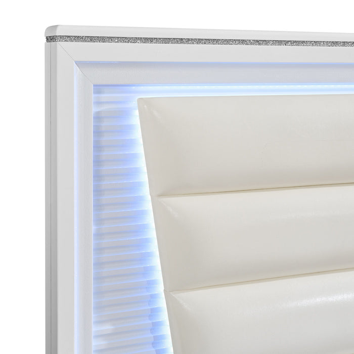 Denmark - Upholstered Bed With LED - Stylish Home Furniture