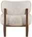 Vetra - Linen Textured Fabric Upholstered Accent Chair With Brown Base - Stylish Home Furniture