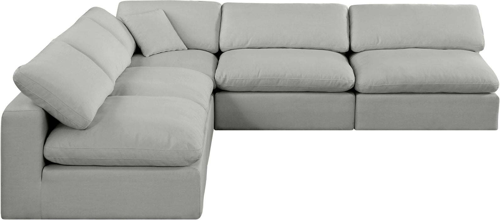Comfy - 5 Piece Linen Modular Corner Armless Sectional - Stylish Home Furniture