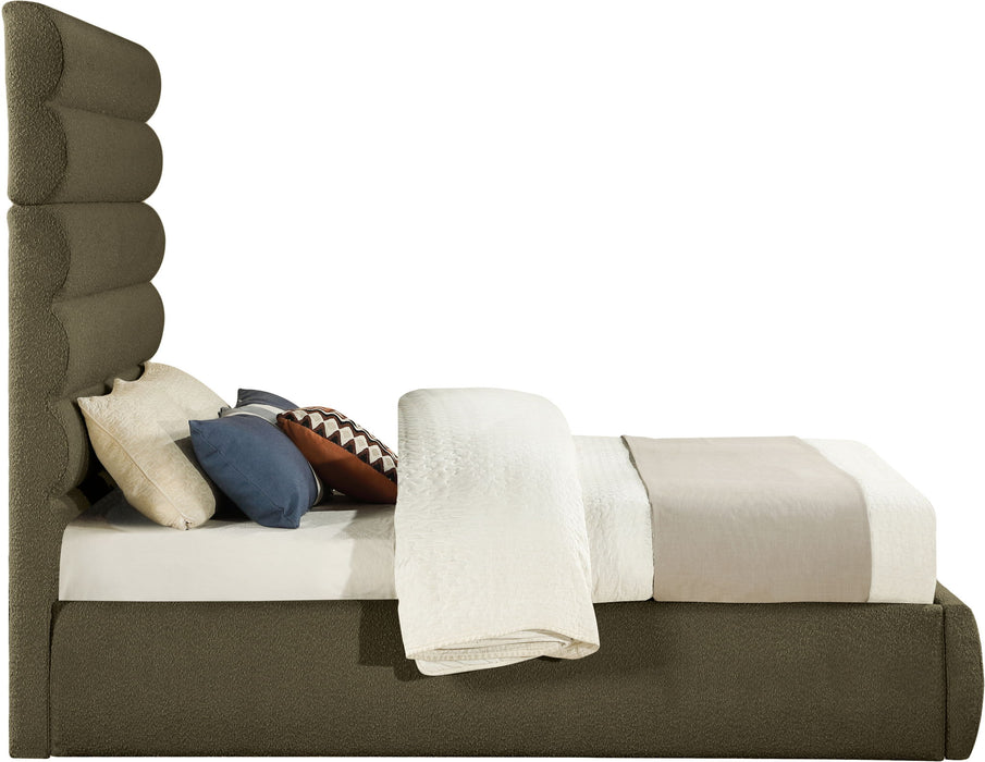 Adam - Boucle Fabric Bed With 70.5" Headboard - Stylish Home Furniture