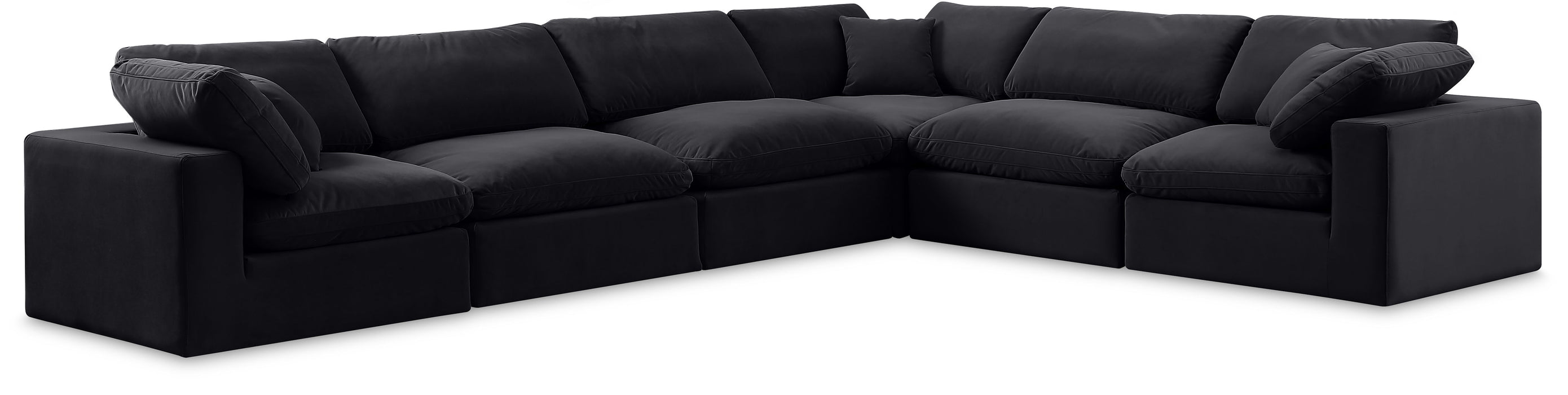 Comfy - 6 Piece Velvet Modular Corner Sectional
