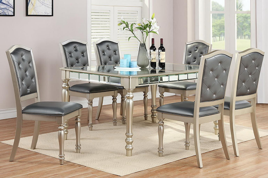 D110 - Dining Table With Extension - Pearl Silver