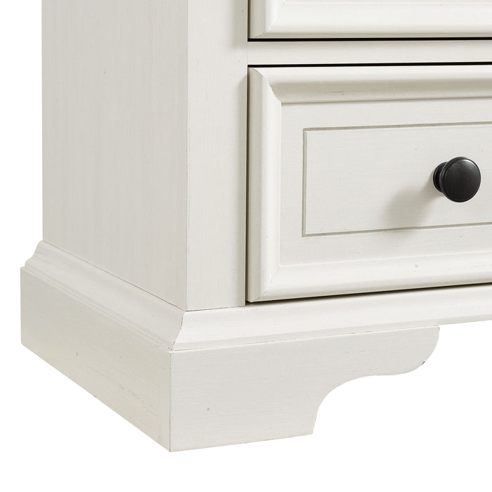 Eastwood - Youth 3-Drawer Nightstand - Brown And White - Stylish Home Furniture