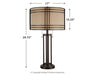 Hanswell - Metal Table Lamp  - Dark Brown - Stylish Home Furniture