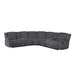 Redondo - 3 Piece Manual Sectional (2 Loveseats & Wedge) - Dark Gray - Stylish Home Furniture