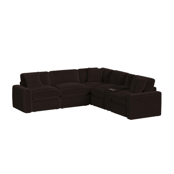 Corsicana - 6 Piece Sectional Set - Masis Espresso - Stylish Home Furniture