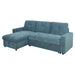 Greer - 2 Pieces LAF Sofa/Chaise - Green - Stylish Home Furniture