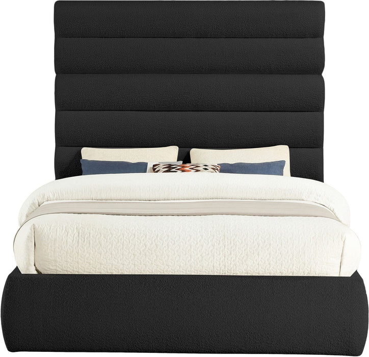 Adam - Boucle Fabric Bed With 70.5" Headboard - Stylish Home Furniture