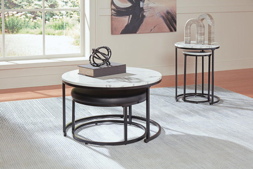 Jusmour - Occasional Nesting Table (Set of 4) - Black / White - Stylish Home Furniture