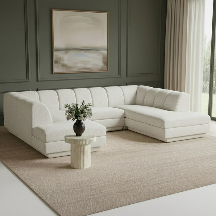 Modari - Sectional - Cream - Stylish Home Furniture