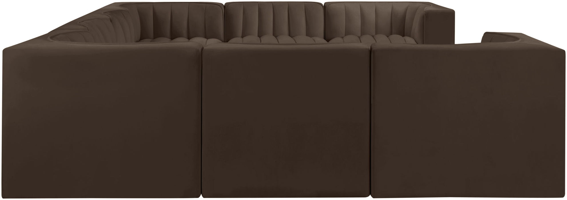 Rummi - Velvet Performance Fabric Upholstered Modular Sectional - Stylish Home Furniture