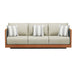 Veranda - Wicker & Wood Outdoor Sofa With Cushions - Natural / Gray / Brown - Stylish Home Furniture
