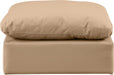 Indulge - Faux Leather Ottoman - Tan - Stylish Home Furniture