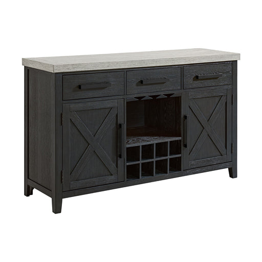 Axel - Server - Light Gray / Espresso - Stylish Home Furniture