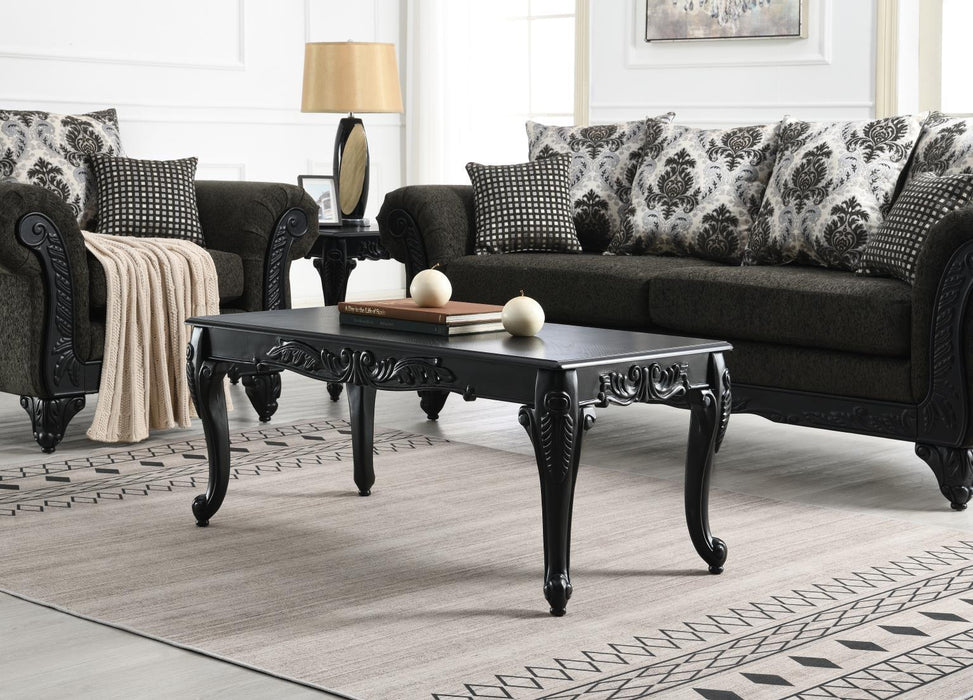 T208 - Coffee Table & 2 End Tables - Black