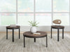 Horizon Hills - Occasional Table Set (Set of 3) - Brown / Black - Stylish Home Furniture