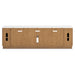 Camdill - XL TV Stand With Fireplace Option - Light Brown - Stylish Home Furniture