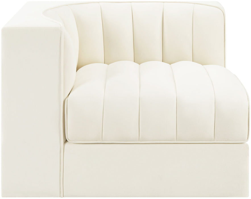 Rummi - Velvet Performance Fabric Upholstered Modular Corner Chair - Stylish Home Furniture