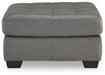 Clairette Court - Oversized Accent Ottoman - Alloy - Stylish Home Furniture