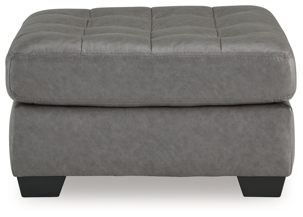 Clairette Court - Oversized Accent Ottoman - Alloy - Stylish Home Furniture