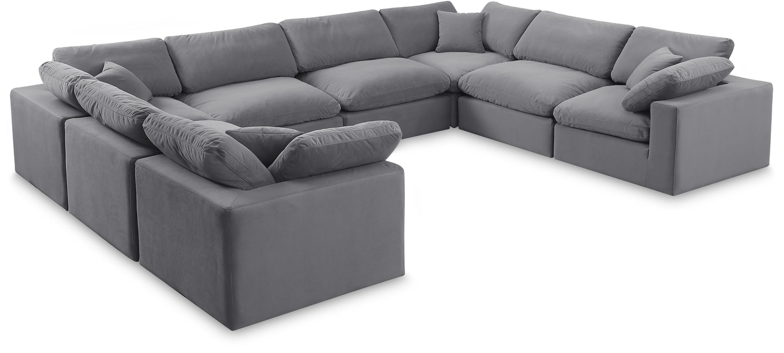 Comfy - 8 Piece Velvet Modular Sectional