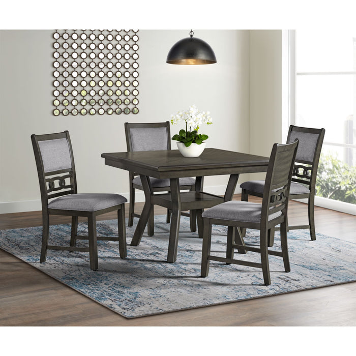 Amherst - Dining Side Chair With Fabric Cushion Side Stretcher (Set of 2) - Gray Finish - Stylish Home Furniture