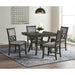 Amherst - Dining Side Chair With Fabric Cushion Side Stretcher (Set of 2) - Gray Finish - Stylish Home Furniture