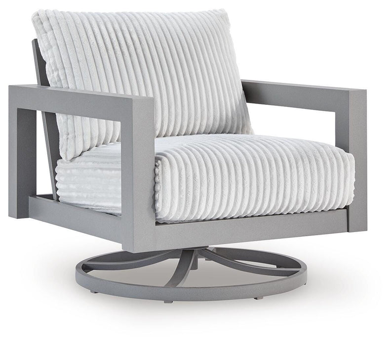 Hurley Park - Swivel Chair With Cushion - Gray - Stylish Home Furniture