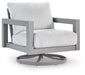 Hurley Park - Swivel Chair With Cushion - Gray - Stylish Home Furniture