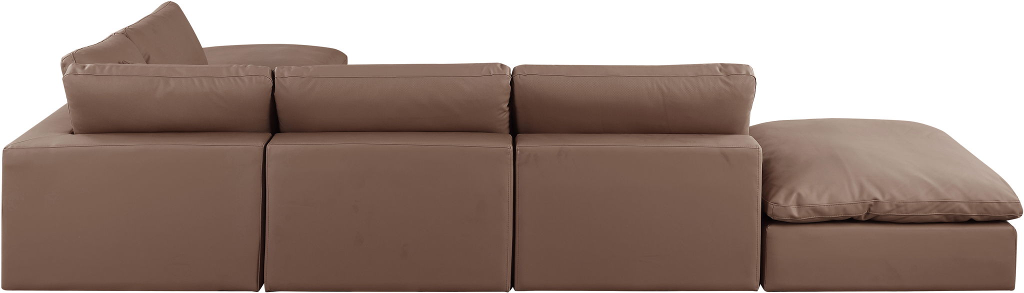 Comfy - 6 Piece Faux Leather Modular Sectional