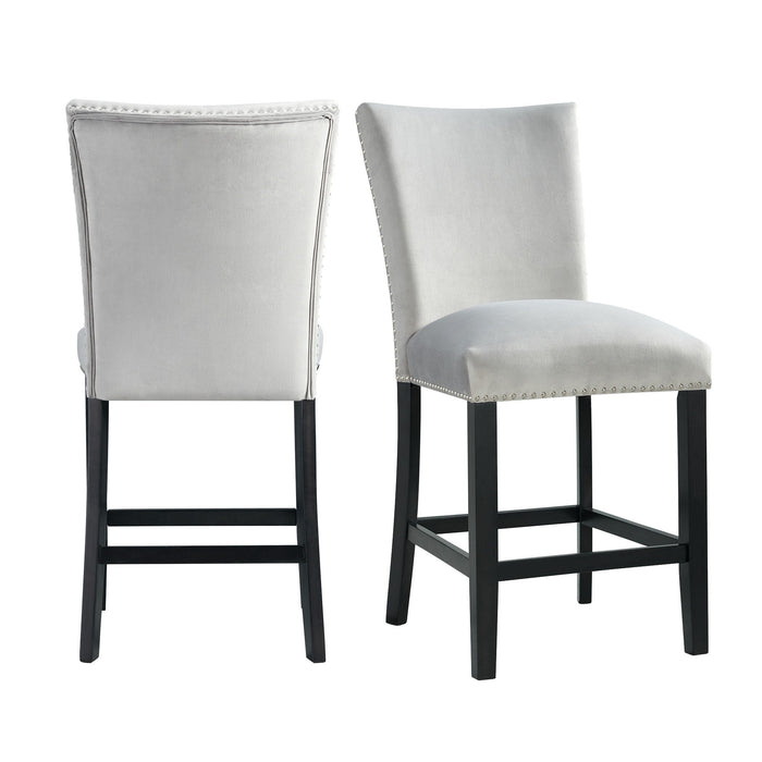Francesca - Velvet Counter Height Chair (Set of 2) - Stylish Home Furniture