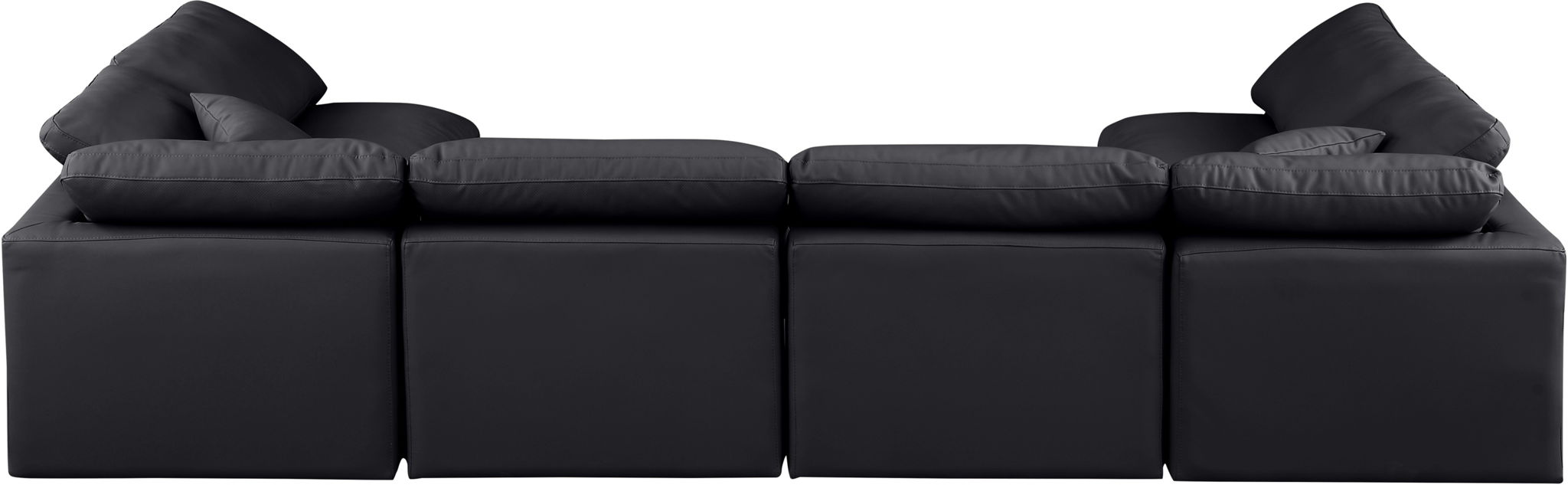 Indulge - Faux Leather 6 Piece Modular U-Shaped Sectional - Stylish Home Furniture