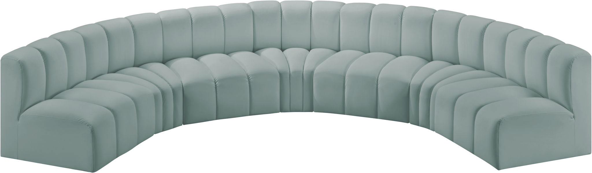 Arc - Faux Leather 7 Piece U-Shaped Modular Sofa