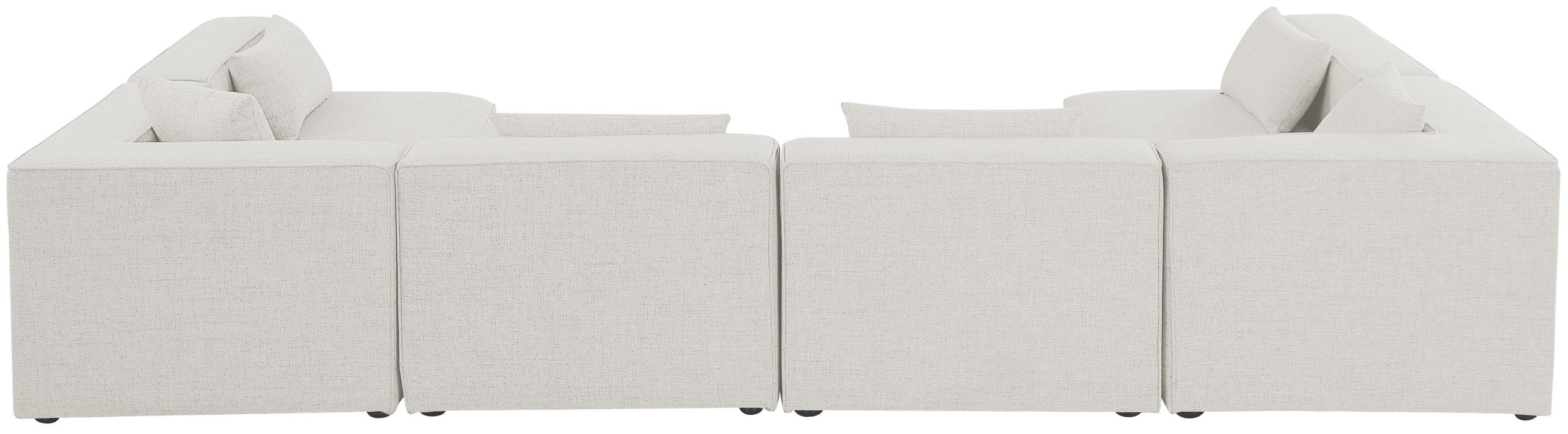 Cube - Linen 6 Piece Modular Armless Sectional