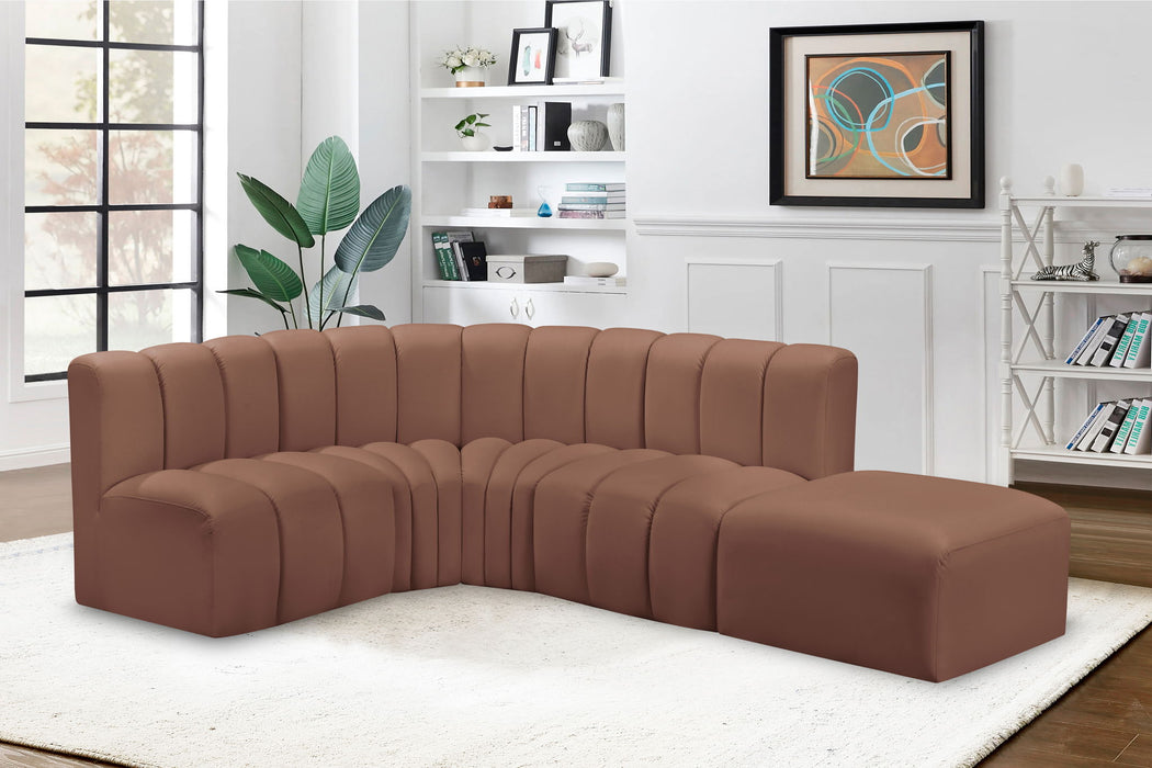 Arc - Faux Leather 5 Piece Corner Modular Sofa