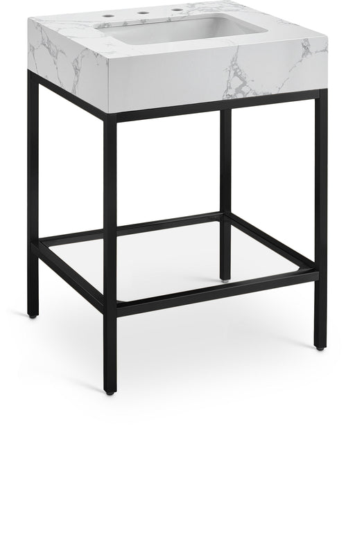 Marmo - Engineered Marble Bathroom Vanity With Black Base