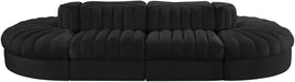 Rummi - Oval Velvet Performance Fabric Upholstered 8 Piece Modular Sectional - Stylish Home Furniture