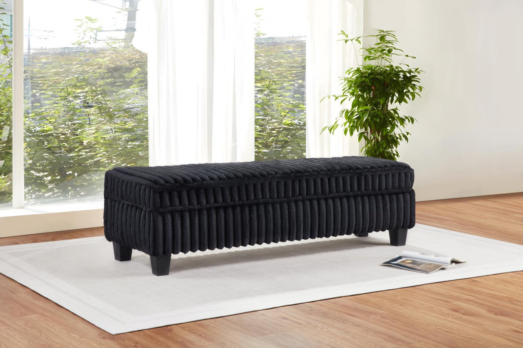U320 - Corduroy Ottoman - Black