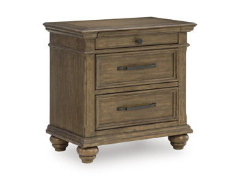 Karallin - Three Drawer Night Stand - Medium Brown - Stylish Home Furniture