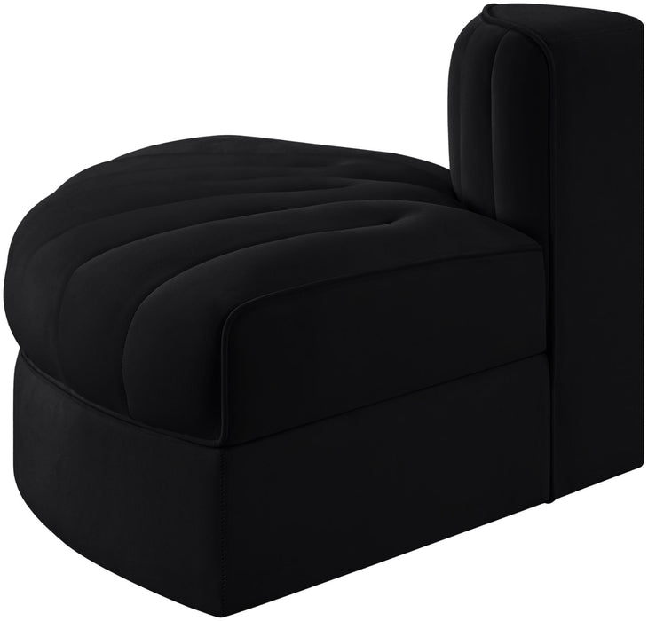 Rummi - Velvet Performance Fabric Upholstered Modular Chair - Stylish Home Furniture