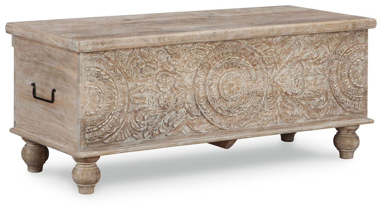 Fossil Ridge - Storage Bench - Beige - Stylish Home Furniture