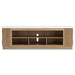 Camdill - XL TV Stand With Fireplace Option - Light Brown - Stylish Home Furniture