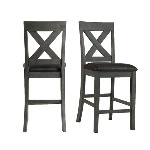 Alex - Counter Side Chair With Pu (Set of 2) - Stylish Home Furniture