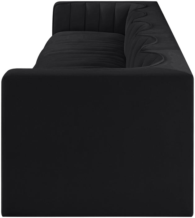 Rummi - Velvet Performance Fabric Upholstered 5 Piece Modular Sofa - Stylish Home Furniture