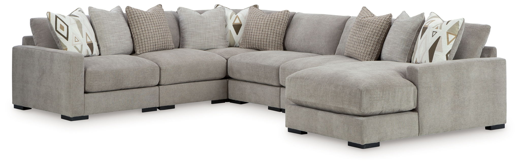 Aslan Court - Sectional With Ottoman Set - Stylish Home Furniture